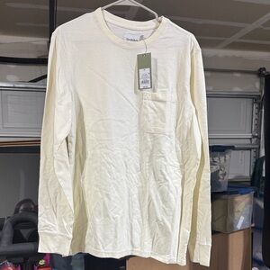 Size Medium Goodfellow & Co Men's Off-White Long Sleeve Tee